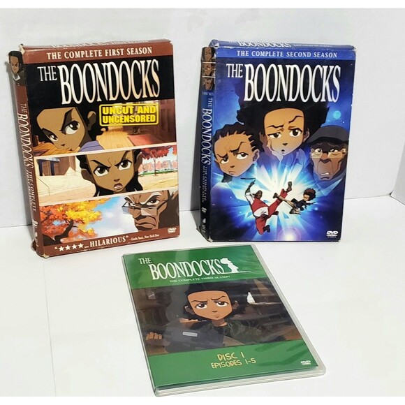 Boondocks Seasons 1 & 2 + Season 3 Disc 1 DVD Lot | Adult Swim | Tested - Picture 1 of 12